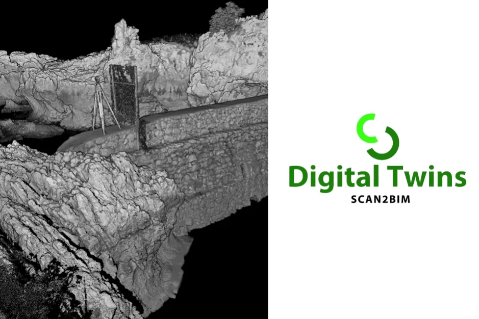 Escaneado láser de los muros de la piscina natural de la Playa de El Sable